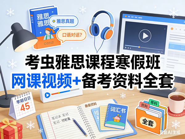 考虫 雅思 课程寒假班 网课视频